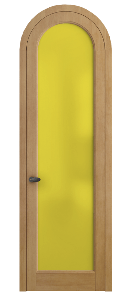 Межкомнатная дверь Палаццо 6814 Бук натуральный матовый Сатинированное жёлтое стекло, триплекс Цена 9100 AZE | Volhovec