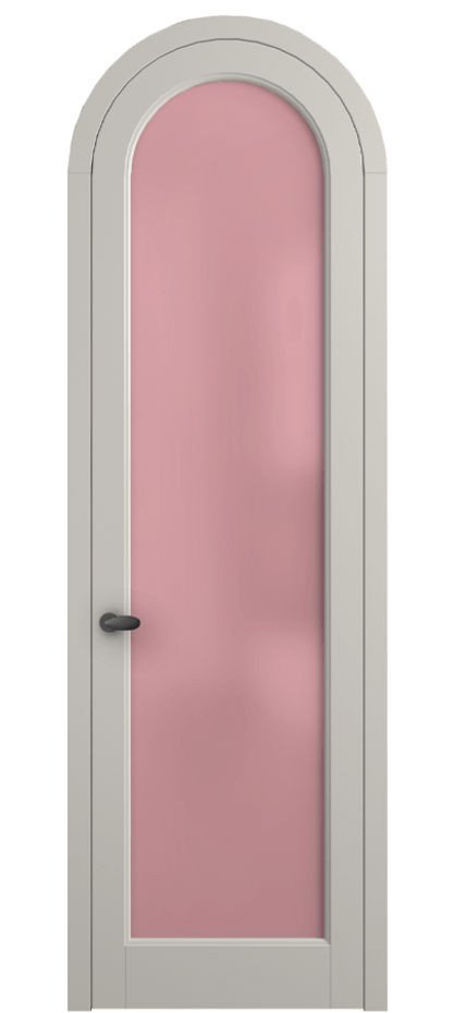Межкомнатная дверь Палаццо 6814 Матовый облачно-серый Сатинированное розовое стекло, триплекс Цена 6700 AZE | Volhovec