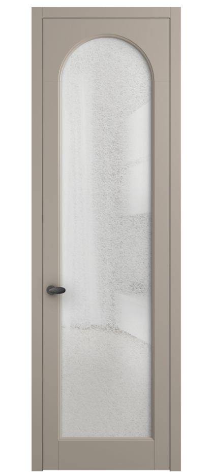 Межкомнатная дверь Палаццо 6804 Матовый бисквитный Фактурное стекло "Лёд", триплекс Цена 5400 AZE | Volhovec