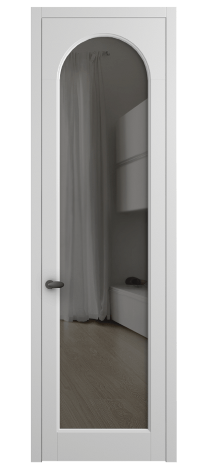 Дверь межкомнатная Палаццо 6804 Матовый белоснежный Прозрачное серое стекло, триплекс 0536 МБЛ Цена 5100 AZE Наличники уже входят в базовый комплект. Фабрика дверей Волховец 8 (800) 551 43 19 Межкомнатная дверь Палаццо 6804 Матовый белоснежный Прозрачное серое стекло, триплекс Цена 5100 AZE | Volhovec