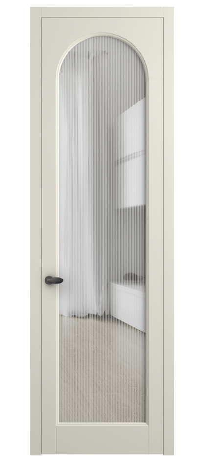 Межкомнатная дверь Palazzo 6804 Матовый молочно-белый Рифлёное стекло "Moru", триплекс Цена 5170 AZE | Volhovec