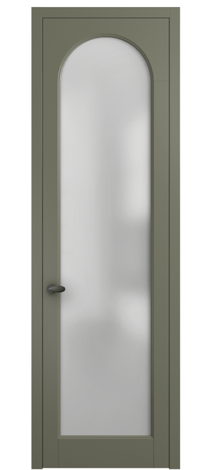 Межкомнатная дверь Палаццо 6804 Матовый оливковый тёмный Сатинированное стекло Цена 5100 AZE | Volhovec
