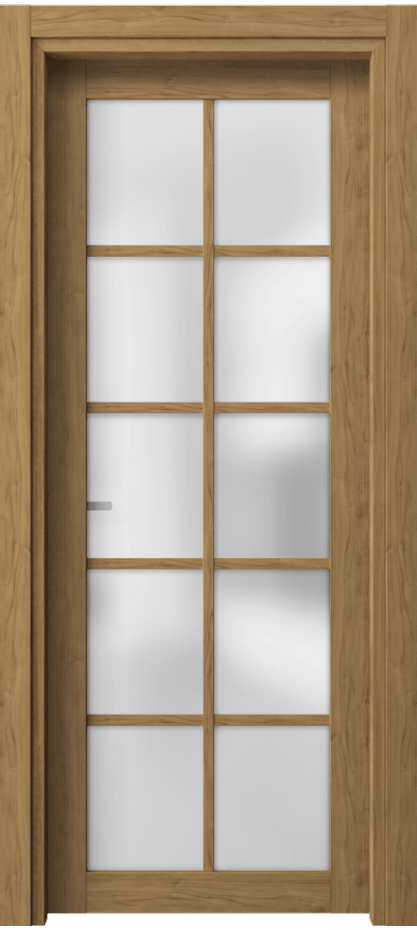 Межкомнатная дверь Neo 2106 Грецкий орех Сатинированное стекло Цена 1380 AZE | Volhovec