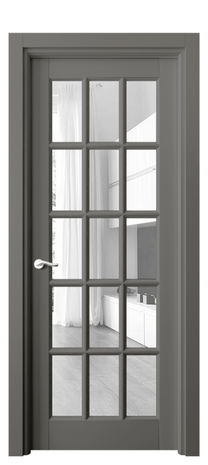 Дверь межкомнатная Лигнум 0708 Матовый классический серый Прозрачное стекло Гладкий наличник МКЛС Цена 6010 AZE Наличники уже входят в базовый комплект. Фабрика дверей Волховец 8 (800) 551 43 19 Межкомнатная дверь Лигнум 0708 Матовый классический серый Прозрачное стекло Цена 6010 AZE | Volhovec