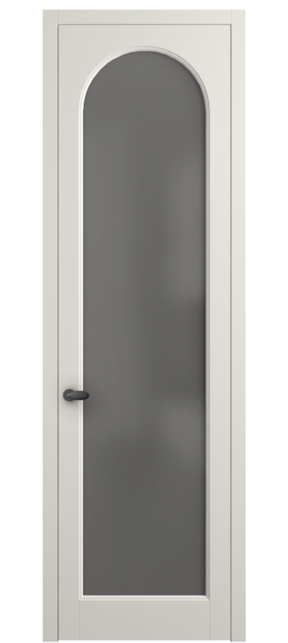 Межкомнатная дверь Палаццо 6804 Матовый жемчужный Сатинированное серое стекло, триплекс Цена 141270 сом | Volhovec