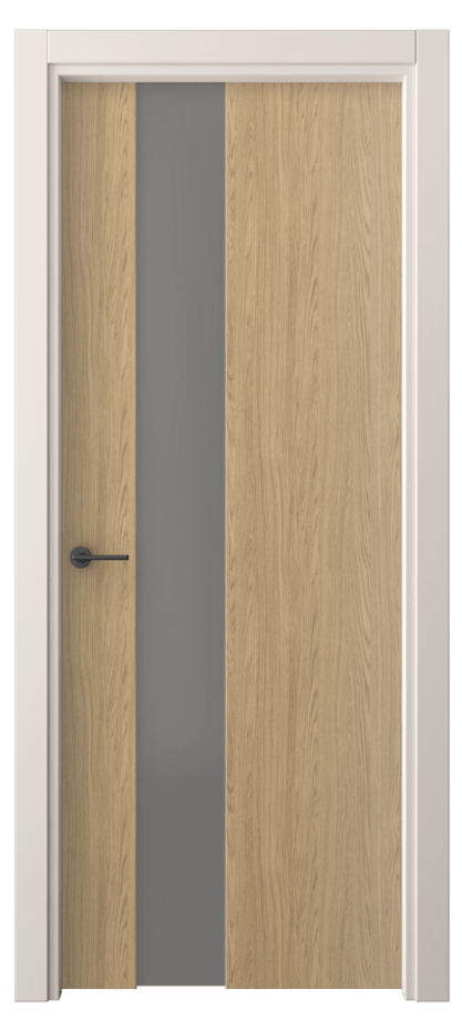 Межкомнатная дверь Freedom 4224 Жемчужный дуб Сатинированное серое стекло, триплекс Цена 2000 AZE | Volhovec