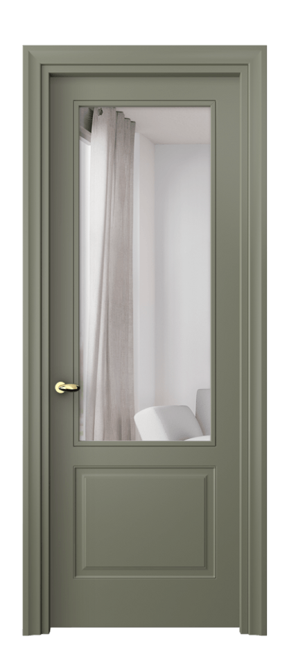 Межкомнатная дверь Esse 8552 Матовый оливковый тёмный Двустороннее зеркало, триплекс Цена 3200 AZE | Volhovec