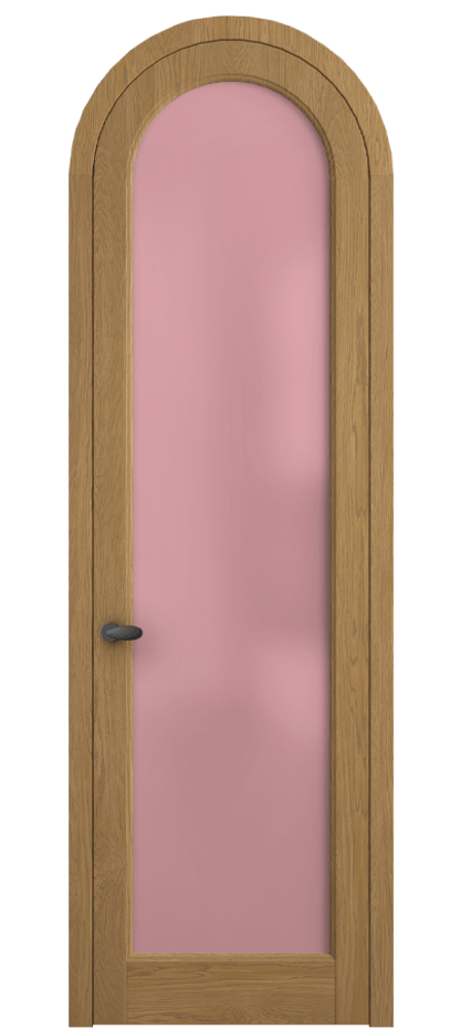 Межкомнатная дверь Палаццо 6814 Дуб солнечный матовый Сатинированное розовое стекло, триплекс Цена 10800 AZE | Volhovec