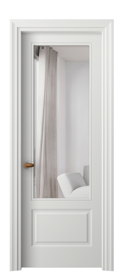 Межкомнатная дверь Esse 8542 Матовый светло-серый Двустороннее зеркало, триплекс Цена 79530 ₽ | Volhovec