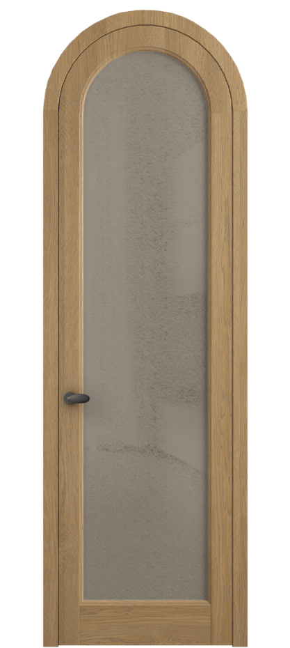 Межкомнатная дверь Палаццо 6814 Дуб пшеничный матовый Фактурное бронзовое стекло "Лёд", триплекс Цена 11100 AZE | Volhovec