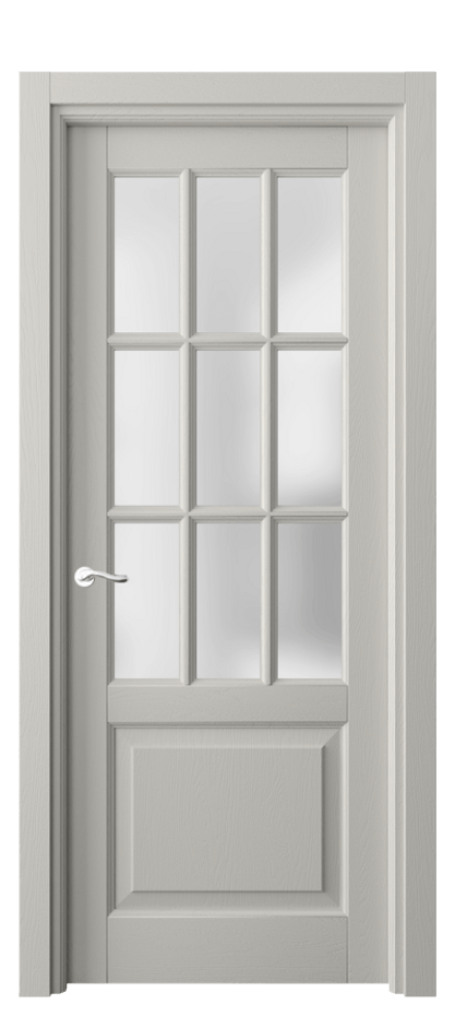 Межкомнатная дверь Лигнум 0748 Дуб тёплый серый Сатинированное стекло Цена 8140 AZE | Volhovec