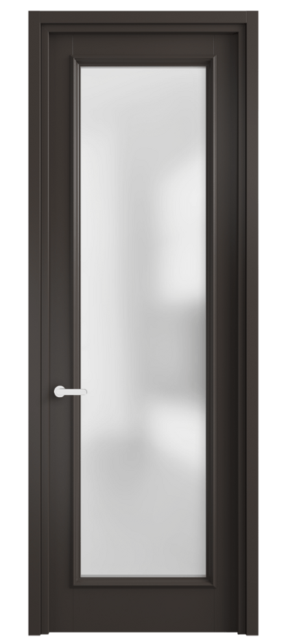 Межкомнатная дверь Шарм 6702 Матовый антрацит Сатинированное стекло Цена 4931 AZE | Volhovec