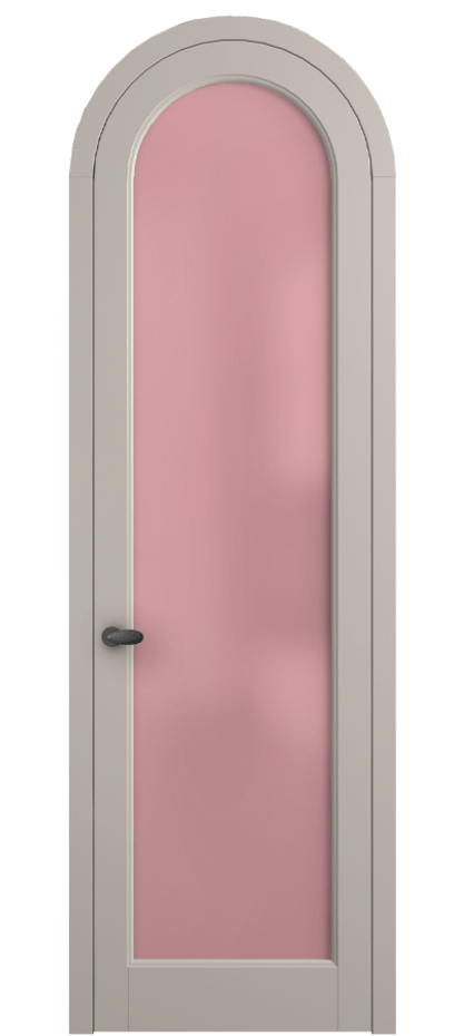 Межкомнатная дверь Палаццо 6814 Матовый светло-бежевый Сатинированное розовое стекло, триплекс Цена 6700 AZE | Volhovec
