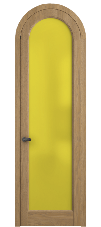 Межкомнатная дверь Палаццо 6814 Дуб пшеничный матовый Сатинированное жёлтое стекло, триплекс Цена 210649 ₽ | Volhovec