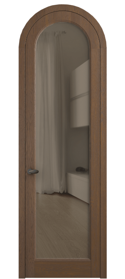 Межкомнатная дверь Палаццо 6814 Дуб каштановый матовый Прозрачное бронзовое стекло, триплекс Цена 11000 AZE | Volhovec