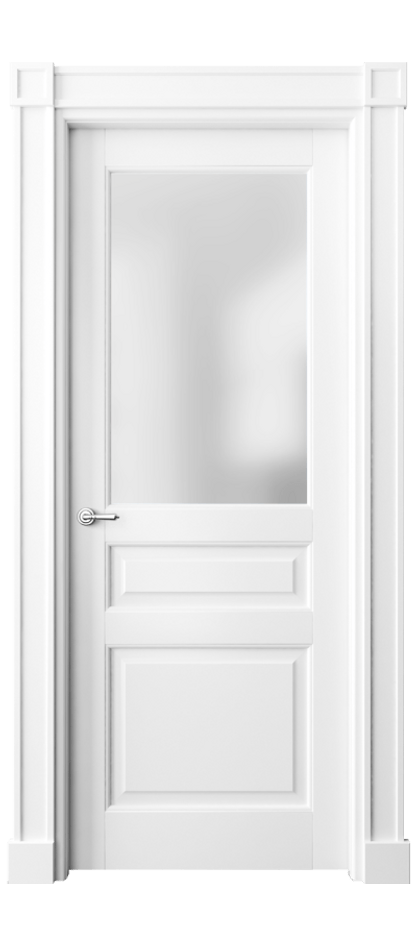 Межкомнатная дверь Тоскана Плано 6304 Матовый белоснежный Сатинированное стекло Цена 191960 сом | Volhovec