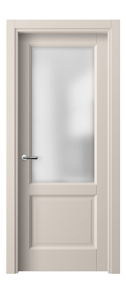 Межкомнатная дверь Галант 1422 ПЭТ пудровый бежевый Сатинированное стекло Цена 1530 AZE | Volhovec