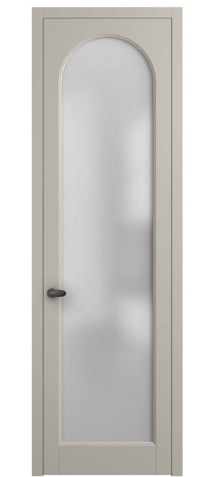 Межкомнатная дверь Палаццо 6804 Матовый светло-бежевый Сатинированное стекло Цена 5100 AZE | Volhovec