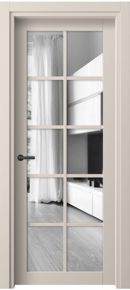 Межкомнатная дверь Нео 2106 ПЭТ пудровый бежевый Двустороннее зеркало, триплекс Цена 1700 AZE | Volhovec