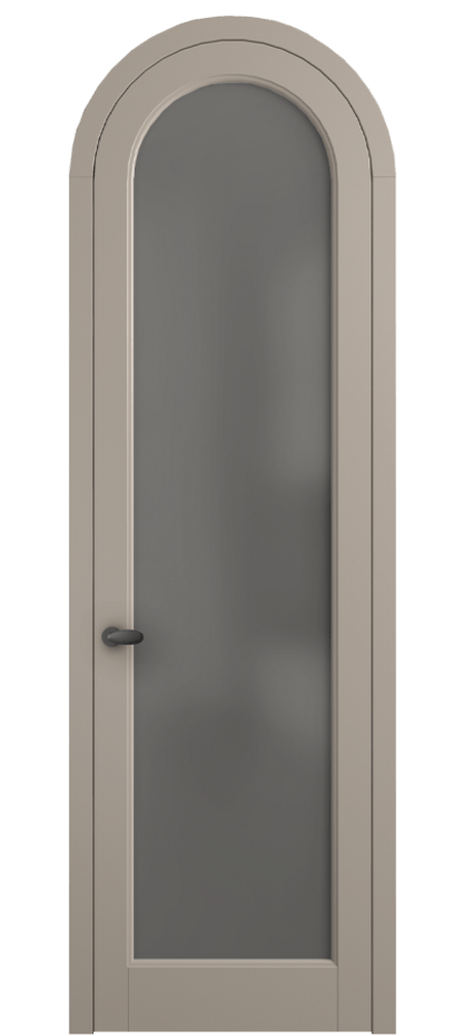 Межкомнатная дверь Палаццо 6814 Матовый бисквитный Сатинированное серое стекло, триплекс Цена 6500 AZE | Volhovec