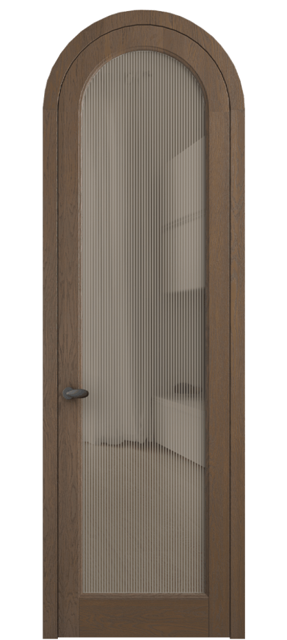 Межкомнатная дверь Палаццо 6814 Дуб туманный матовый Рифлёное бронзовое стекло "Дюна", триплекс Цена 11100 AZE | Volhovec