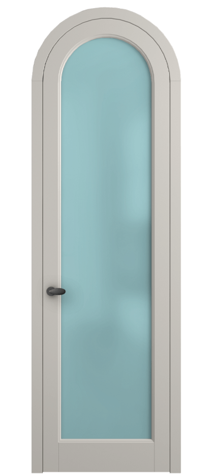 Межкомнатная дверь Палаццо 6814 Матовый облачно-серый Сатинированное голубое стекло, триплекс Цена 6500 AZE | Volhovec