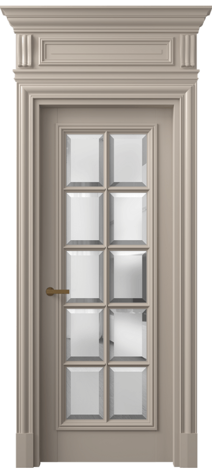 Межкомнатная дверь Антик 7310 Матовый бисквитный Сатинированное стекло с фацетом Цена 9470 AZE | Volhovec