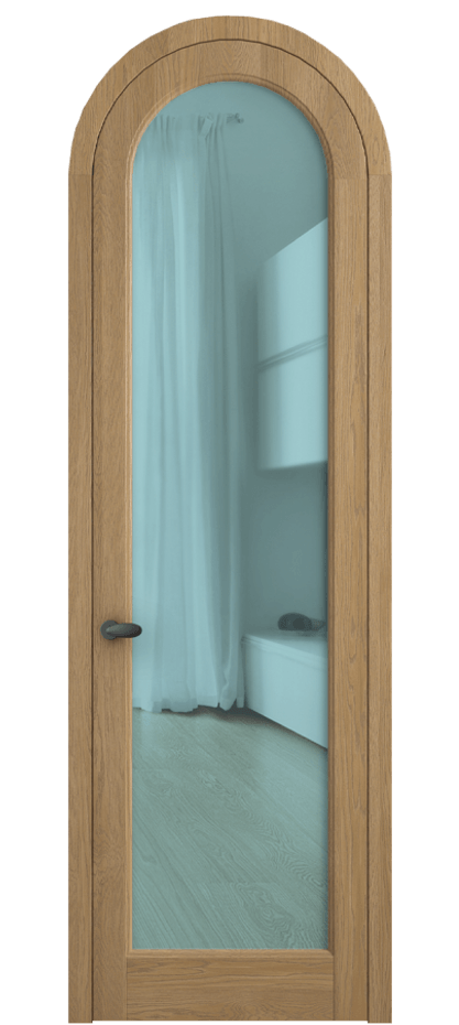 Межкомнатная дверь Палаццо 6814 Дуб пшеничный матовый Прозрачное голубое стекло, триплекс Цена 11000 AZE | Volhovec
