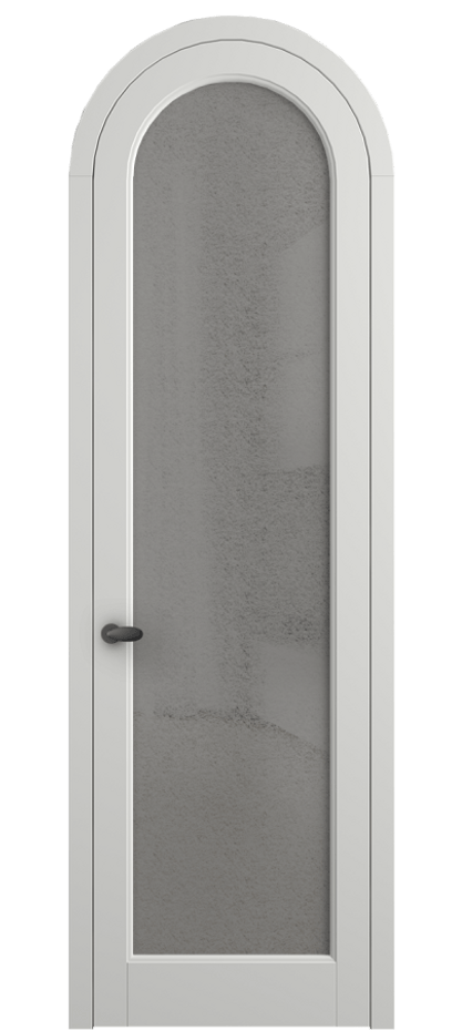 Межкомнатная дверь Палаццо 6814 Матовый светло-серый Фактурное серое стекло "Лёд", триплекс Цена 6800 AZE | Volhovec