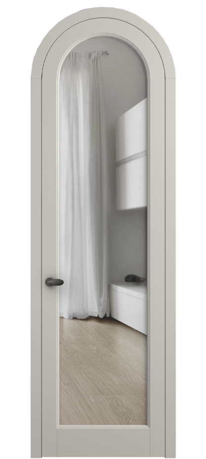 Межкомнатная дверь Палаццо 6814 Матовый облачно-серый Прозрачное стекло Цена 6700 AZE | Volhovec