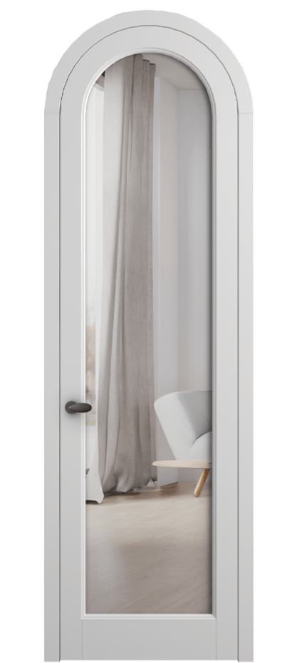 Межкомнатная дверь Палаццо 6814 Матовый белоснежный Двустороннее зеркало, триплекс Цена 6600 AZE | Volhovec