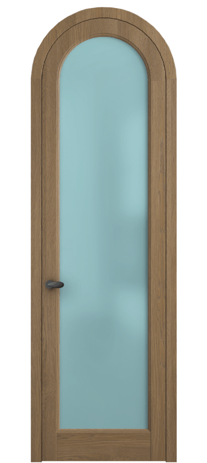 Межкомнатная дверь Палаццо 6814 Дуб мускатный матовый Сатинированное голубое стекло, триплекс Цена 11000 AZE | Volhovec