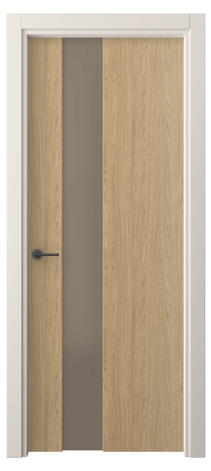 Межкомнатная дверь Freedom 4224 Жемчужный дуб Сатинированное бронзовое стекло, триплекс Цена 2000 AZE | Volhovec