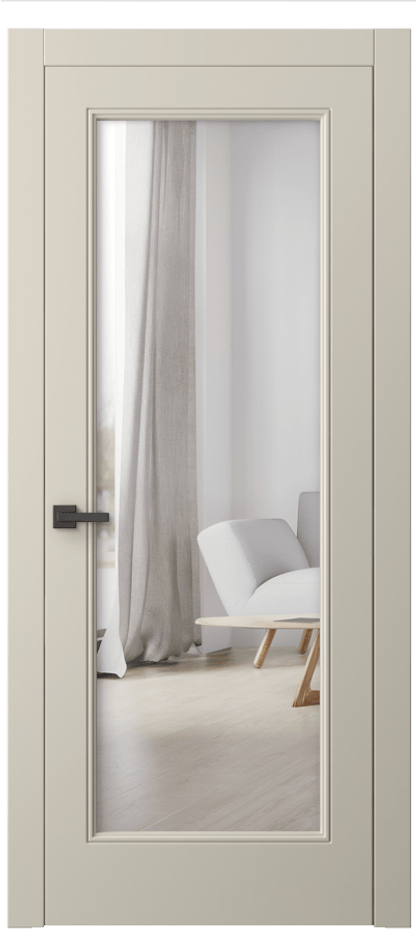 Межкомнатная дверь Linea 8300 Матовый бежево-серый Двустороннее зеркало, триплекс Цена 3200 AZE | Volhovec
