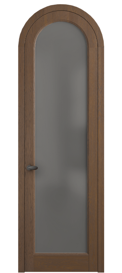 Межкомнатная дверь Палаццо 6814 Дуб каштановый матовый Сатинированное серое стекло, триплекс Цена 11000 AZE | Volhovec