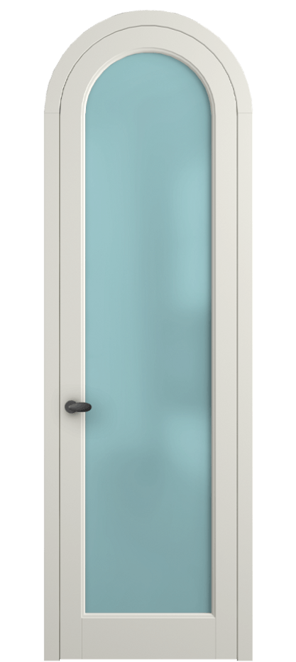Межкомнатная дверь Палаццо 6814 Матовый жемчужный Сатинированное голубое стекло, триплекс Цена 6500 AZE | Volhovec