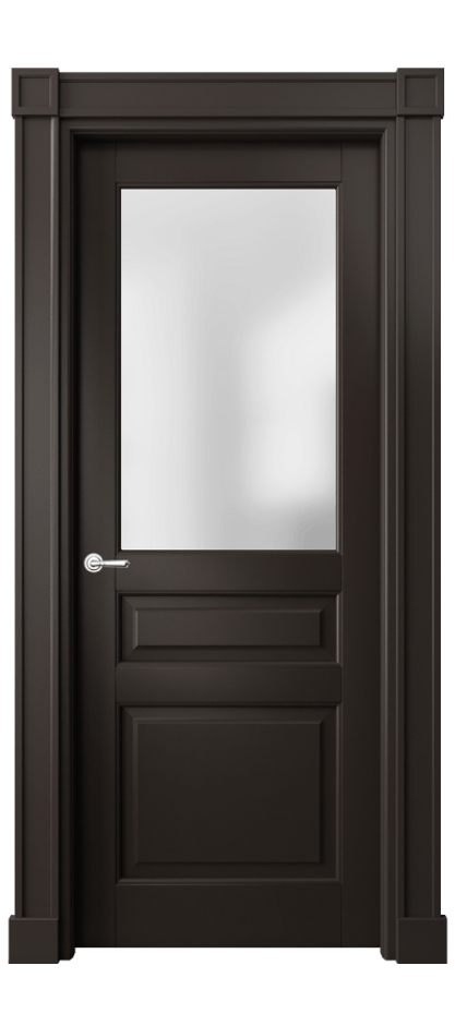 Межкомнатная дверь Тоскана Плано 6304 Матовый антрацит Сатинированное стекло Цена 6870 AZE | Volhovec
