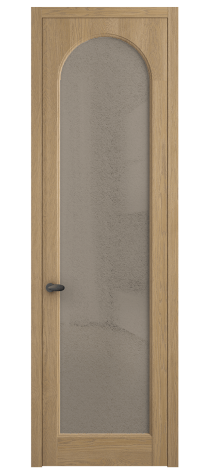 Межкомнатная дверь Палаццо 6804 Дуб соломенный матовый Фактурное бронзовое стекло "Лёд", триплекс Цена 8000 AZE | Volhovec