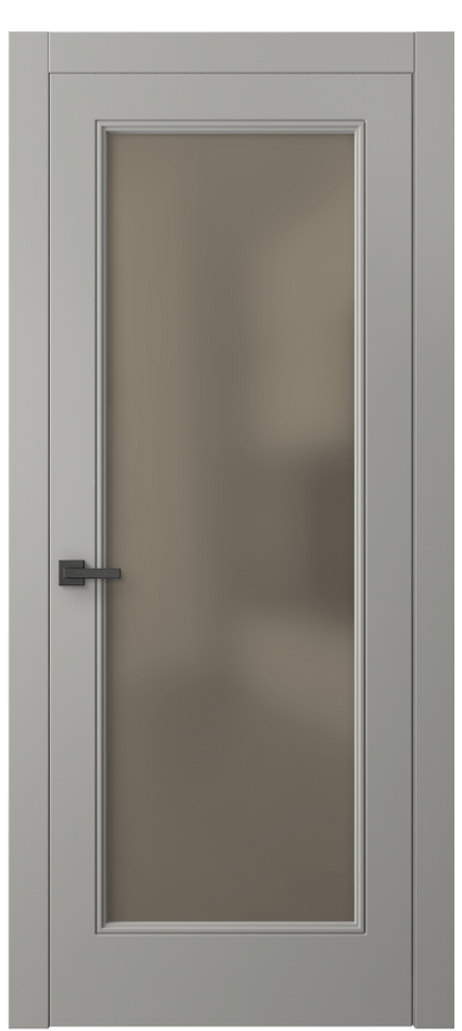 Межкомнатная дверь Linea 8300 Матовый нейтральный серый Сатинированное бронзовое стекло, триплекс Цена 3890 AZE | Volhovec