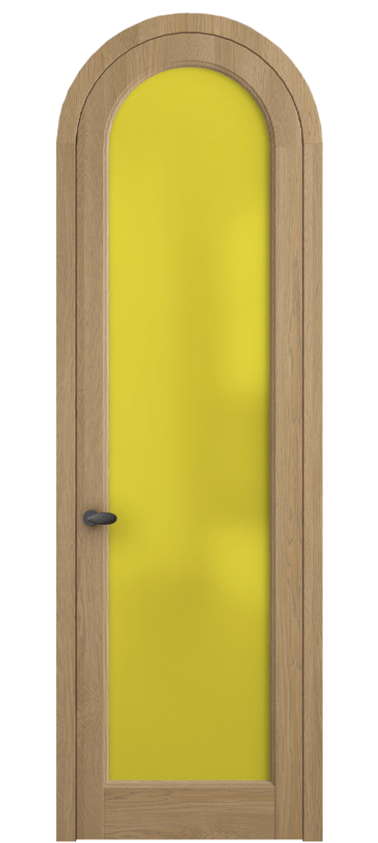 Межкомнатная дверь Палаццо 6814 Дуб соломенный матовый Сатинированное жёлтое стекло, триплекс Цена 11000 AZE | Volhovec