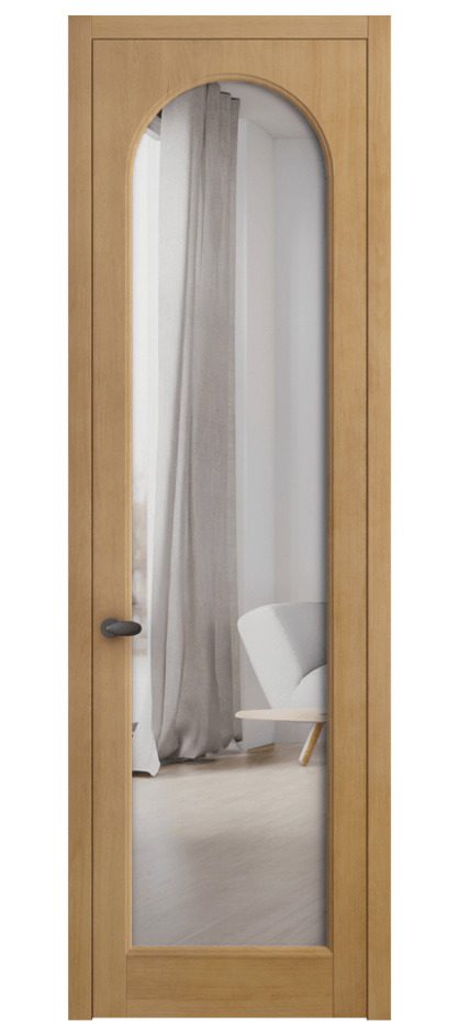 Межкомнатная дверь Палаццо 6804 Бук натуральный матовый Двустороннее зеркало, триплекс Цена 6400 AZE | Volhovec