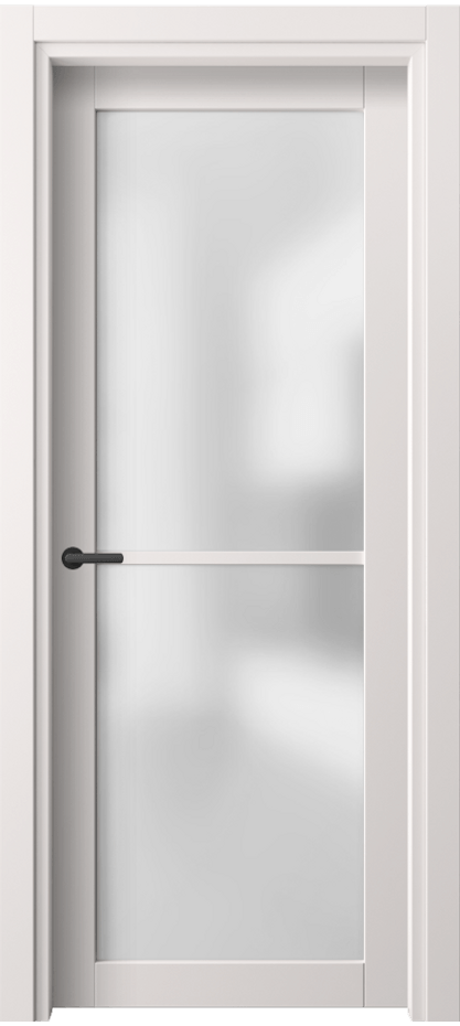 Межкомнатная дверь Нео 2108 ПЭТ кремово-серый Сатинированное стекло Цена 1650 AZE | Volhovec