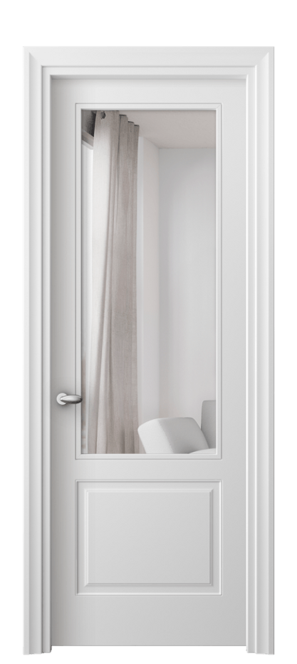 Межкомнатная дверь Esse 8552 Матовый белоснежный Двустороннее зеркало, триплекс Цена 3010 AZE | Volhovec