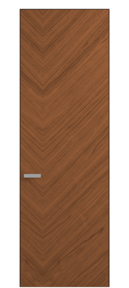 Дверь межкомнатная Rift 0201 Орех медный матовый рифт  Скрытый короб Черный Цена 4000 AZE Наличники уже входят в базовый комплект. Фабрика дверей Волховец 8 (800) 551 43 19 Межкомнатная дверь Rift 0201 Орех медный матовый рифт  Цена 4000 AZE | Volhovec