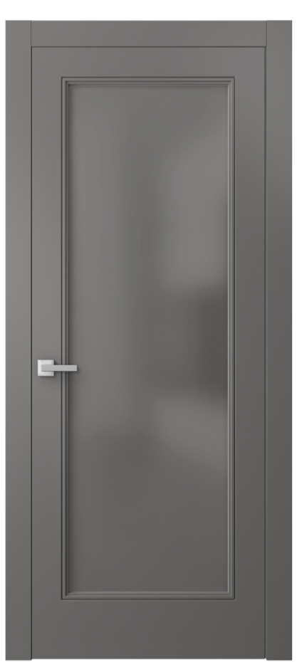 Межкомнатная дверь Linea 8300 Матовый классический серый Сатинированное серое стекло, триплекс Цена 3890 AZE | Volhovec