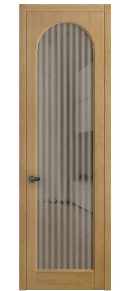 Межкомнатная дверь Палаццо 6804 Бук натуральный матовый Рифлёное бронзовое стекло "Дюна", триплекс Цена 6800 AZE | Volhovec