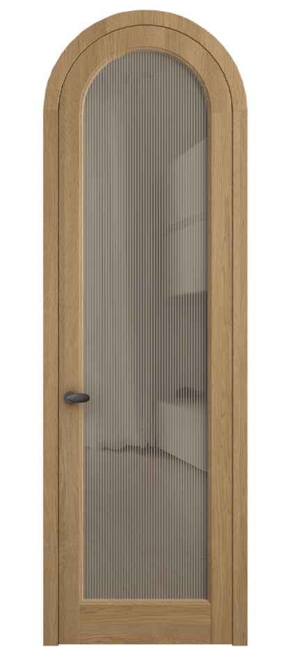 Межкомнатная дверь Палаццо 6814 Дуб пшеничный матовый Рифлёное бронзовое стекло "Дюна", триплекс Цена 11100 AZE | Volhovec