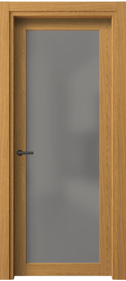 Межкомнатная дверь Нео 2102 Ванильный дуб Сатинированное серое стекло, триплекс Цена 1861 AZE | Volhovec