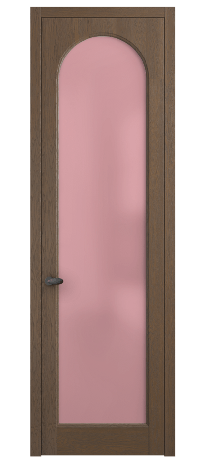 Межкомнатная дверь Палаццо 6804 Дуб туманный матовый Сатинированное розовое стекло, триплекс Цена 8000 AZE | Volhovec