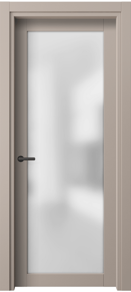 Межкомнатная дверь Нео 2102 ПЭТ серо-коричневый  Сатинированное стекло Цена 1390 AZE | Volhovec